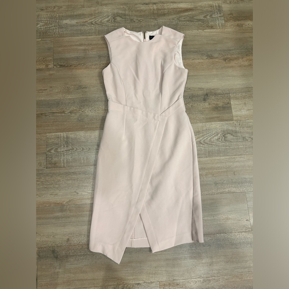 Topshop light pink midi business /work / or cocktail dress asymmetrical